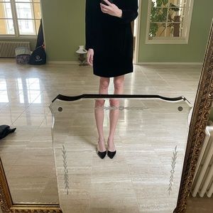 Black velvet COS dress